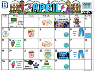 ✨April 2026 Activity Calendar ✨